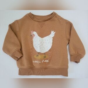 Little Co Lauren Conrad organic cotton crew neck sweatshirt baby roam free 12mth